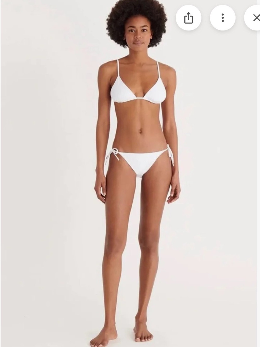 ERES Women's White Triangle Bandeau Bikini Top